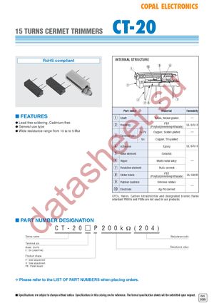 CT-20EP 50K datasheet  